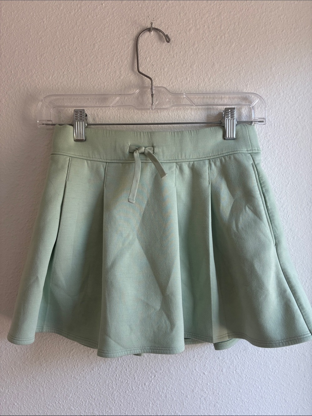 abercrombie kids Light Mint Pleated Skort with Drawstring Waist